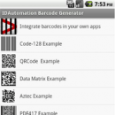 Barcode Generator for Android screenshot