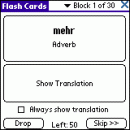 LingvoSoft FlashCards German <-> Czech for Palm OS screenshot