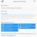 TagSpaces Web Clipper for Chrome screenshot