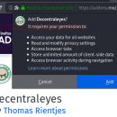 Decentraleyes for Firefox screenshot