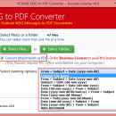 Batch Conversion MSG to PDF screenshot