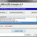 MSG to PDF Batch Converter screenshot