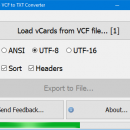 Vovsoft VCF to TXT Converter screenshot