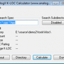 AnalogX K-LOC Calculator screenshot