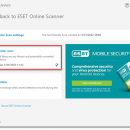 ESET Online Scanner screenshot