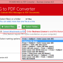 Convert Outlook 2010 Messages to PDF screenshot