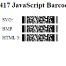 JavaScript PDF417 Generator screenshot