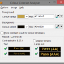 Colour Contrast Analyser screenshot
