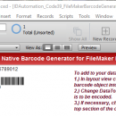 Filemaker Code 39 Generator screenshot