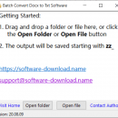 Batch Convert Docx to Txt Software screenshot