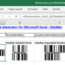 Excel GS1 DataBar Barcode Generator screenshot