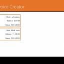 Easy Invoice Creator for Win8 UI screenshot