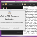 ePub to PDF converter screenshot
