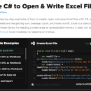 C# Open Excel File and Write to Excel screenshot