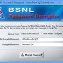 BSNL Password Decryptor screenshot