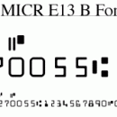 MICR E13B Match font screenshot