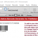 Filemaker Code 128 Generator screenshot