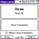 LingvoSoft FlashCards German <-> Slovak for Palm OS screenshot