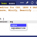 Live editor for CSS, Less & Sass screenshot